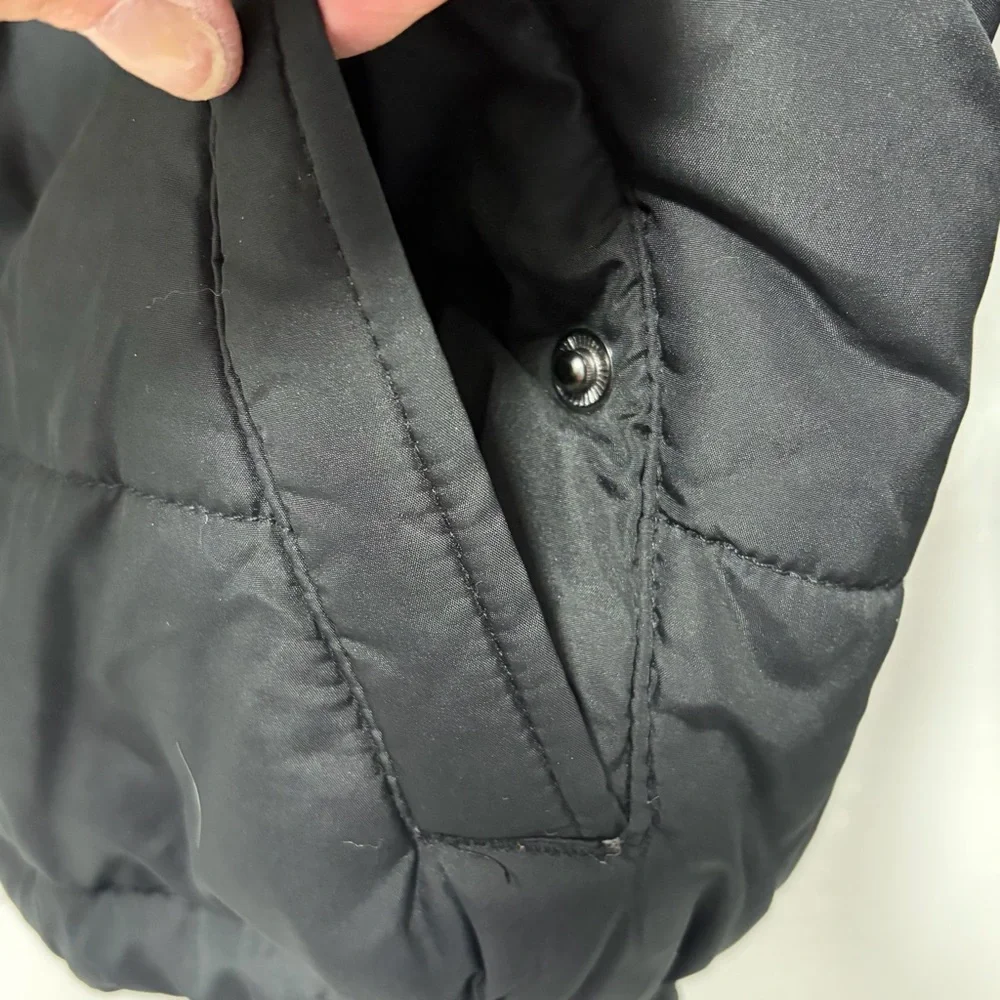 Timberland Little Boys Black Orange Puffer Jacket - IMPERFECT/BROKEN ZIPPER